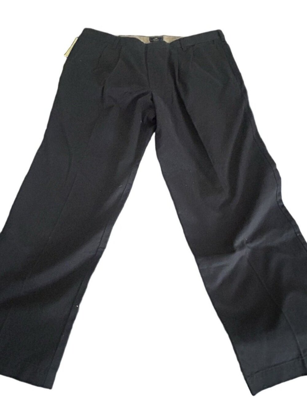 Dockers True Chino Pleated Relaxed Fit Size 40X30 Black Pants